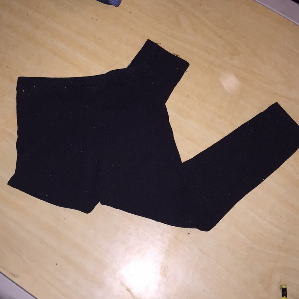 Faded glory black girls stretch pants w sparkles